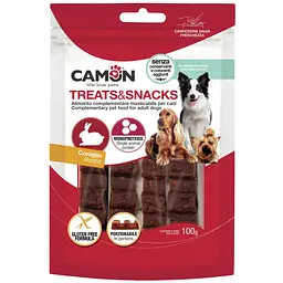 Ласощі для собак Camon Батончики Treats & Snacks з м'ясом кролика, 12см, 100г