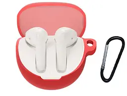 Чохол-накладка DK для Oppo Enco Air 3 Silicone Candy Friendly з карабіном (016054) (red) - мініатюра 3