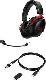 Навушники з мікрофоном HyperX Cloud III Wireless Black/Red (77Z46AA) - мініатюра 4