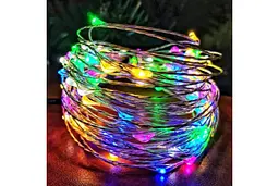 Гірлянда нитка Роса від USB, 50м, 500LED МУЛЬТИК / Світлодіодна новорічна гірлянда - мініатюра 4