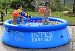 Надувний наливний басейн Intex 244×76 см 2420 л літній басейн для дітей і дорослих