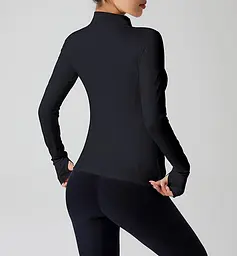 Кофта-zip на блискавці жіноча 19191 XL чорна - мініатюра 2