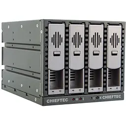 Бекплейн Chieftec SST-3141SAS 3x5.25 -> 4x3.5 HDD Hot-Swap Aluminium - мініатюра 2