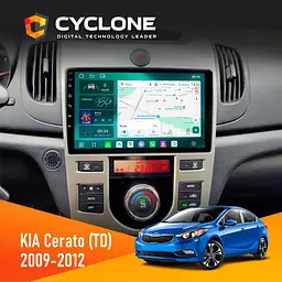 Штатна магнітола KIA Forte (TD) 2009-2012 Climate Cyclone C9-013 4x64 DSP 4G Cyclone (НФ-00008109)