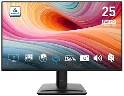 Монітор 24.5" PRO MP252 E2, Black, IPS, 1920x1080 (16:9) MSI teh0028058
