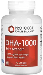 Дгк (докозагексаєнова кислота) Protocol for Life Balance DHA-1001000 мг 90 мʼяких капсул