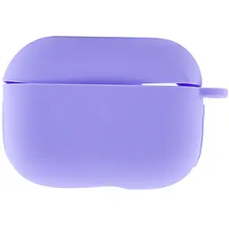 Силіконовий футляр New з карабіном для навушників Airpods Pro Бузковий / Dasheen - мініатюра 2