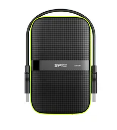 Зовнішній жорсткий диск Silicon Power 2 TB Armor A60 чорно-зелений (SP020TBPHDA60S3K) - мініатюра 2