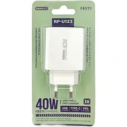 Швидка зарядка для телефону REMAX RP-U123 40Вт PD 1xType-A 2xType-C EC Білий - мініатюра 7