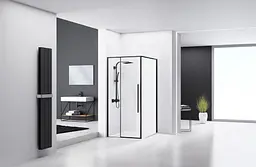 Душова кабіна Rea Solar 90x90 black REA-K6412, Чорний матовий, Універсальна, прозорий - мініатюра 3