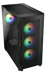 Корпус Cougar Duoface Pro RGB Black, без БЖ, ATX / Micro ATX / Mini ITX, USB 3.0 x2, USB 2.0 x1, Type-C Gen 2, RGB підсвічування, 4x120 ARGB, загартоване скло, 240x496x465 мм - мініатюра 2