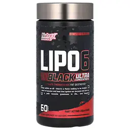 Комплексні жироспалювачі Lipo-6 Black Ultra Concentrate 60 капсул (USA) Nutrex vit0005603