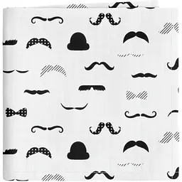 Пелюшкі муслінові Cosas Mustache 110х150 см (MuslinDiapers_ChaplinFashion_110x150)