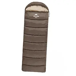 Спальник Naturehike U350 з капюшоном (NH20MSD07) +1°C - правий - коричневий