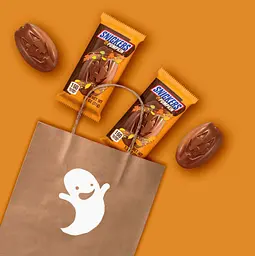 Шоколадні батончики Snickers Pumpkins Shaped Chocolate Candy Bar 6шт x 31г - мініатюра 4