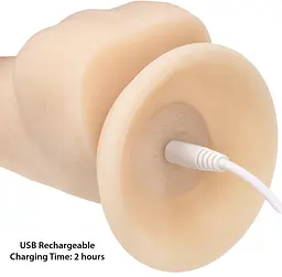Реалістичний вібратор з ротацією ADDICTION - Naked - 8 Rotating & Vibrating Dildo with Remote - Vanilla ADDICTION SO5587 92429 - мініатюра 3