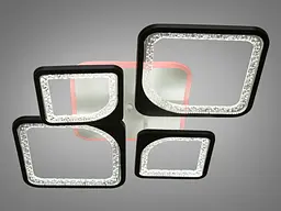 Світлодіодна люстра до 18 кв. колір чорний Diasha MX2559/2+2BK LED 3color dimmer - мініатюра 3