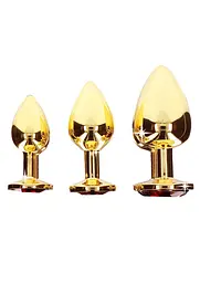 Анальна пробка Taboom Butt Plug With Diamond Jewel S, 7 см (червоний) - мініатюра 6