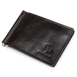 Чоловічий шкіряний зажим для грошей GRANDE PELLE 12х8х1 см acs0018636