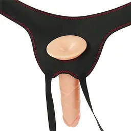 Страпон LoveToy Easy Strapon Set 7.5'' 19 см тілесний - мініатюра 4