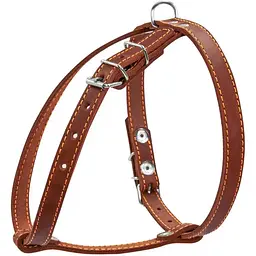 Шлея для собак Collar одинарна, шкіра, для міні порід, 40-48х43-51х1,4 см, коричневий (6346) - мініатюра 2