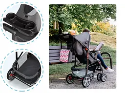 Прогулянкова коляска Lionelo Emma Plus Blue Scandi - мініатюра 3