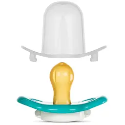 Пустушка кругла Baboo Sea Life, латексна, світиться в темряві, 0+, бірюзова (5-043) - мініатюра 3