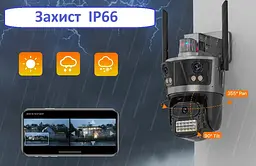 Вулична WiFi IPкамера Besder XM77 9Мп 3 об'єктиви Zoom 8-кратний IcSee - мініатюра 5