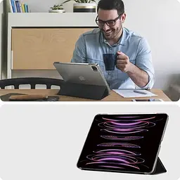 Чохол-книжка BeCover Tri Fold Hard для Apple iPad Pro 12.9 2020/2021/2022 Black (709668) - мініатюра 4