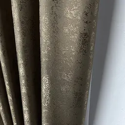 Жакардові штори кавового кольору 2шт. 150х270 з білим шифоновим тюлем 400х270, на тасьмі ALBO pbe0052674 - мініатюра 6