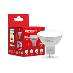 Лампочка Vestum MR16 7W 4100K 220V GU5.3 (1-VS-1510) - мініатюра 2