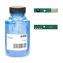 Тонер Xerox Phaser 6600 120г Cyan +chip AHK (3202901)