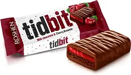 Упаковка батончиків Roshen Tidbit Вишневий брауні 50 г х 28 шт - мініатюра 2