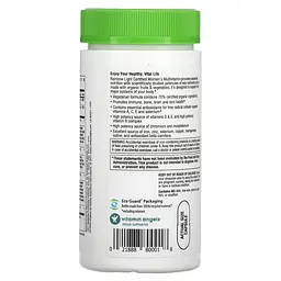 Мультивітаміни для жінок Rainbow Light Certified Women's Multivitamin 120 вегетаріанські капсули - мініатюра 3