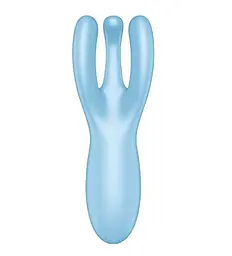 Вібратор для клітора Satisfyer Threesome 4 14 см блакитний - мініатюра 3