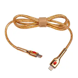 Кабель LogicPower C301ML USB Type-C - Lightning 30 Вт QC 1 м золотистий - мініатюра 2