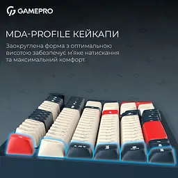 Клавіатура GamePro Asgard Drakkar Keychron Super Red Switch Wireless/Bluetooth/USB Blue бездротова (MK305BL) - мініатюра 9