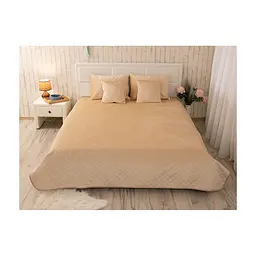 Покривало Руно двостороннє декоративне Velour Beige ромб 180х220 см (340.55_Beige ромб)