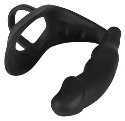 Ерекційне кільце з анальною пробкою - Black Velvets Ring & Vibro Plug - мініатюра 3