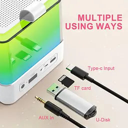 Міні-дитяче караоке з RGB-підсвіткою K18 ∙ Bluetooth-колонка K18 з 2 мікрофонами - мініатюра 6