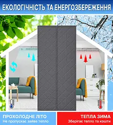 Термоштора 92х200 см на магнітах для дверей ProTerm
- мініатюра 7