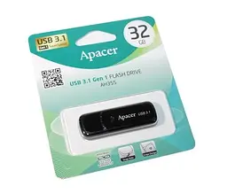 Флеш-накопичувач USB 32Gb AH355, Black, USB 3.2 Gen 1 (AP32GAH355B-1) Apacer teh0029098