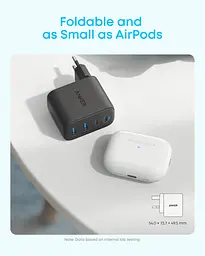 Мережевий зарядний пристрій Anker Zolo Charger - 50W, 2xUSB-C & 2xUSB-A Black (7285028) - мініатюра 5