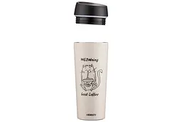 Термокухоль Ardesto Coffee Time Meowning 450 мл Бежева AR2645WC - мініатюра 4
