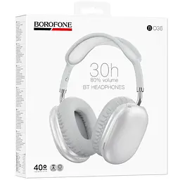 Накладні бездротові навушники Borofone BO36 Tone Silver - мініатюра 2