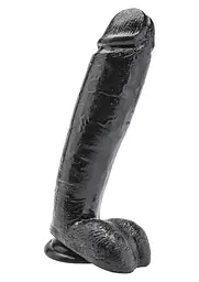 Фалоімітатор ToyJoy with Balls 10 inch, 25.5 см (чорний)