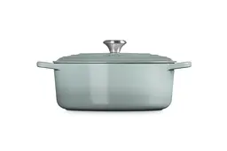 Каструля із кришкою Le Creuset Signature Cast Iron Oval Casserole 21178297174430 29 см 4.7 л морська сіль - мініатюра 3
