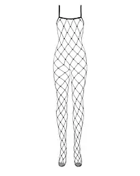 Бодістокінг з великим вічком і відкритими грудьми Obsessive Bodystocking N102 S/M/L, чорний - мініатюра 3