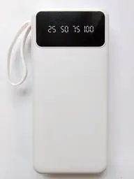 Power Bank 20000 mAh павербанк з екраном LVR 015 White (17553) - мініатюра 2