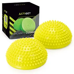 Півсфера масажна балансувальна Actiget Balance Pad 16 см 2 шт масажер для ніг, стоп ACT0118 Yellow - мініатюра 2